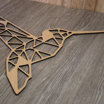 Hummingbird Geometric Wood Wall Art