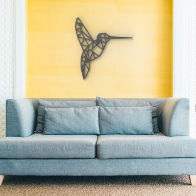 Hummingbird Geometric Wood Wall Art