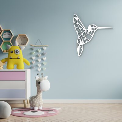 Hummingbird Geometric Wood Wall Art