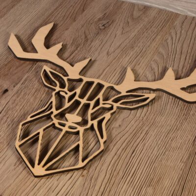 Deer Geometric Wood Wall Art