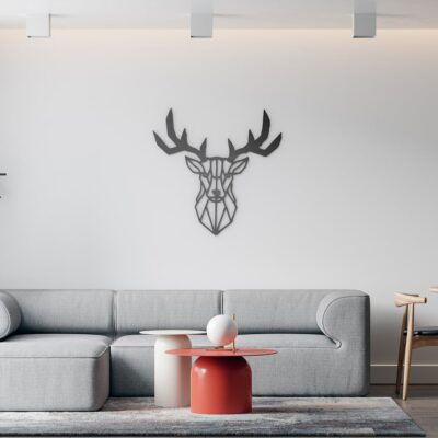 Deer Geometric Wood Wall Art