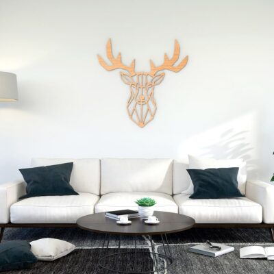 Deer Geometric Wood Wall Art