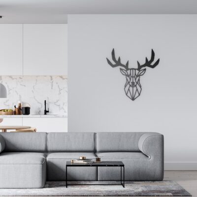 Deer Geometric Wood Wall Art