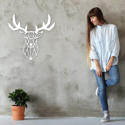 Deer Geometric Wood Wall Art