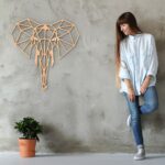 Elephant Geometric Wood Wall Art