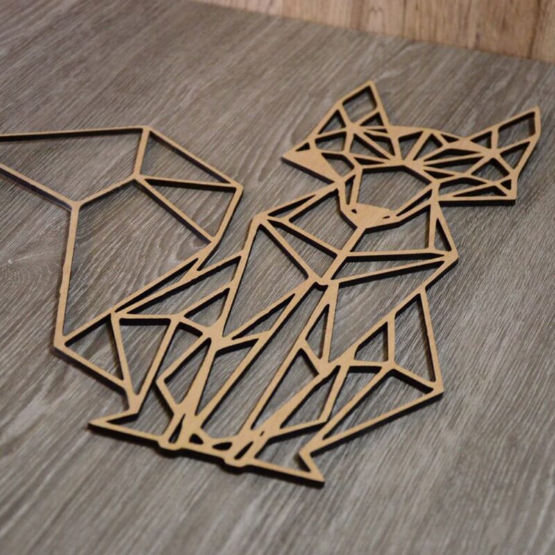 Fox Geometric Wood Wall Art