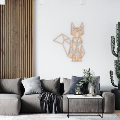 Fox Geometric Wood Wall Art