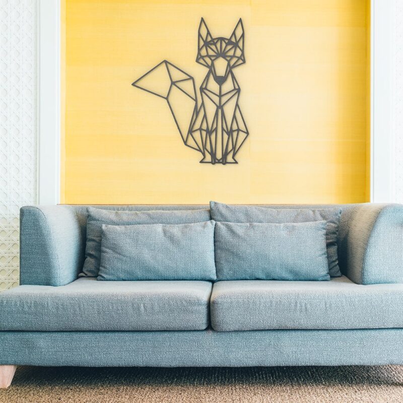 Fox Geometric Wood Wall Art