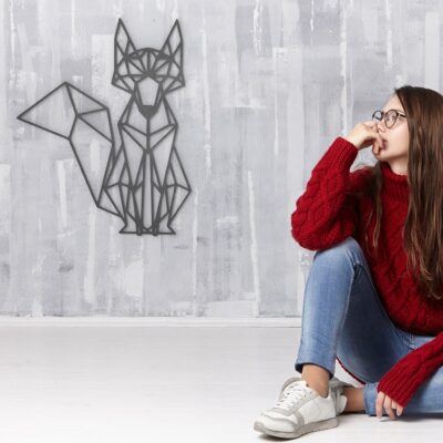 Fox Geometric Wood Wall Art