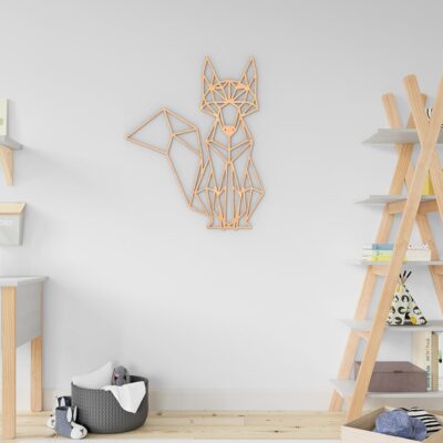 Fox Geometric Wood Wall Art