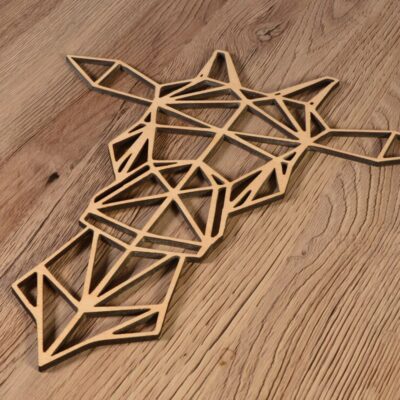 Giraffe Geometric Wood Wall Art