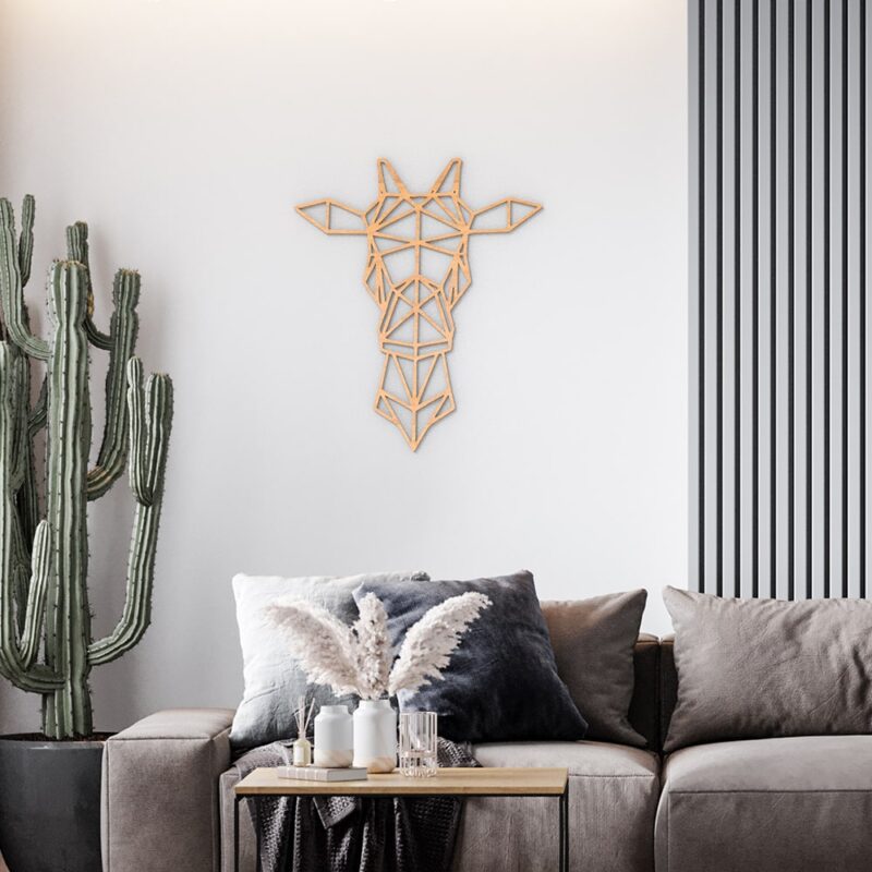 Giraffe Geometric Wood Wall Art