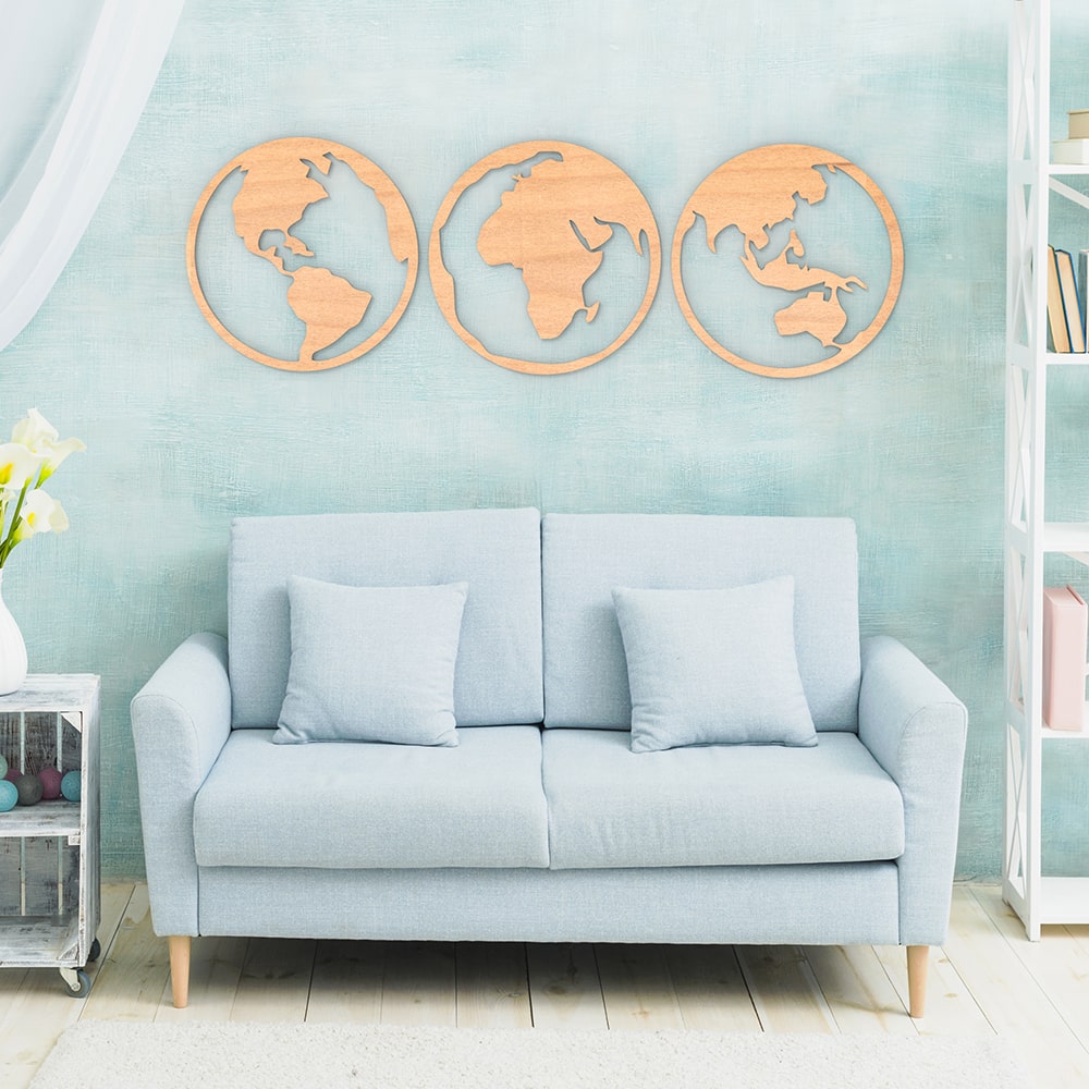 Globes Wood Wall Art