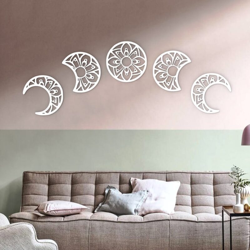 Moon Phases Wood Wall Art