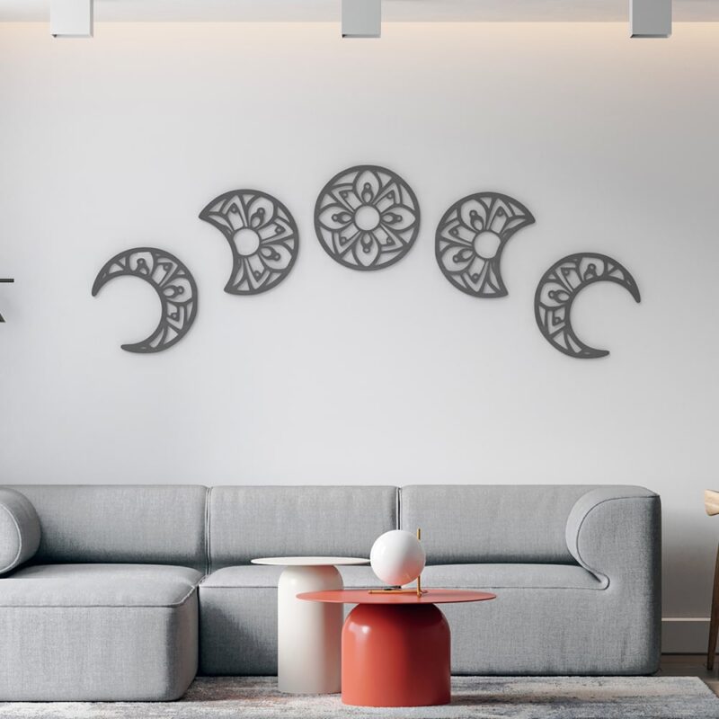 Moon Phases Wood Wall Art