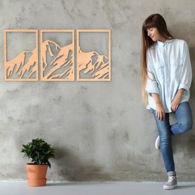 Mountains Wood Wall Art