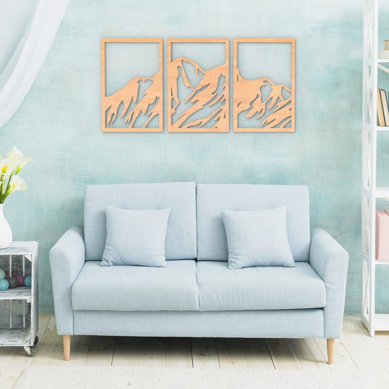 Mountains Wood Wall Art