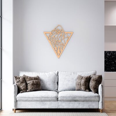 Geometric Mountain Wood Wall Art