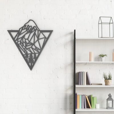 Geometric Mountain Wood Wall Art