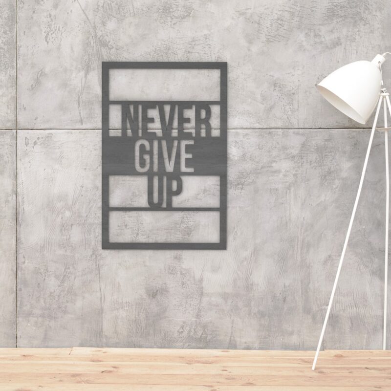 Never-3-min Never Give Up Wood Wall Art