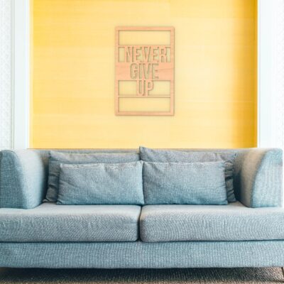 Never Give Up Wood Wall Art