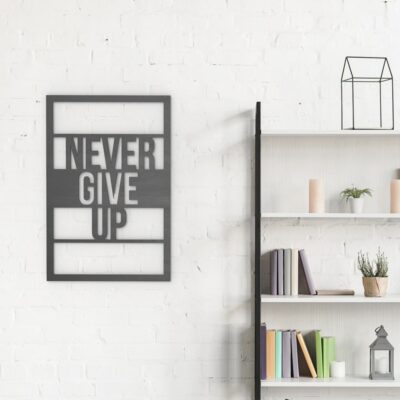 Never Give Up Wood Wall Art