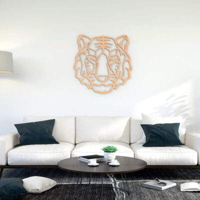 Tiger Geometric Wood Wall Art