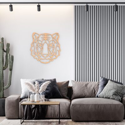 Tiger Geometric Wood Wall Art