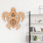 Tribal Turtle Wood Wall Art