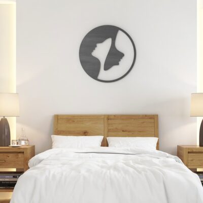 Yin Yang Faces Wood Wall Art