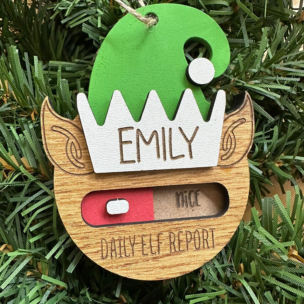 elf report ornament